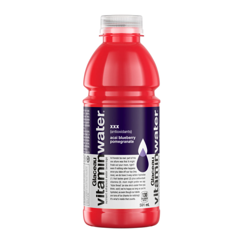 Glaceau Vitamin Water Sports Drink - XXX (Antioxidants) - Acai Blueberry Pomegranate - 591ml