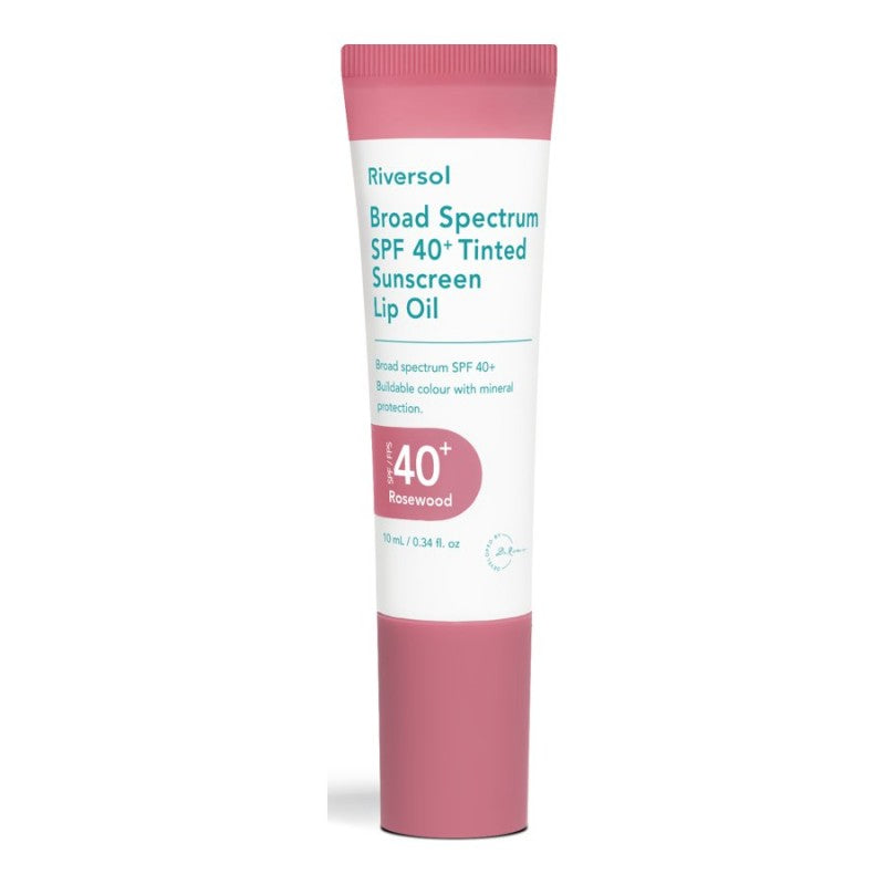 Riversol Tinted Sunscreen Lip Oil - Rosewood - SPF 40+ - 10ml