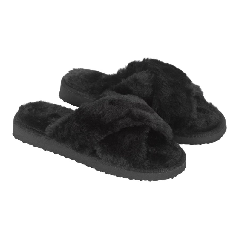 Collection by London Drugs Plush Slippers - Women - Extra Small - Dark Gray