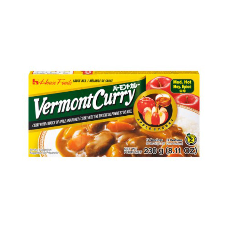 House Foods Vermont Japanese Curry Sauce Mix - Medium-Hot - 230g