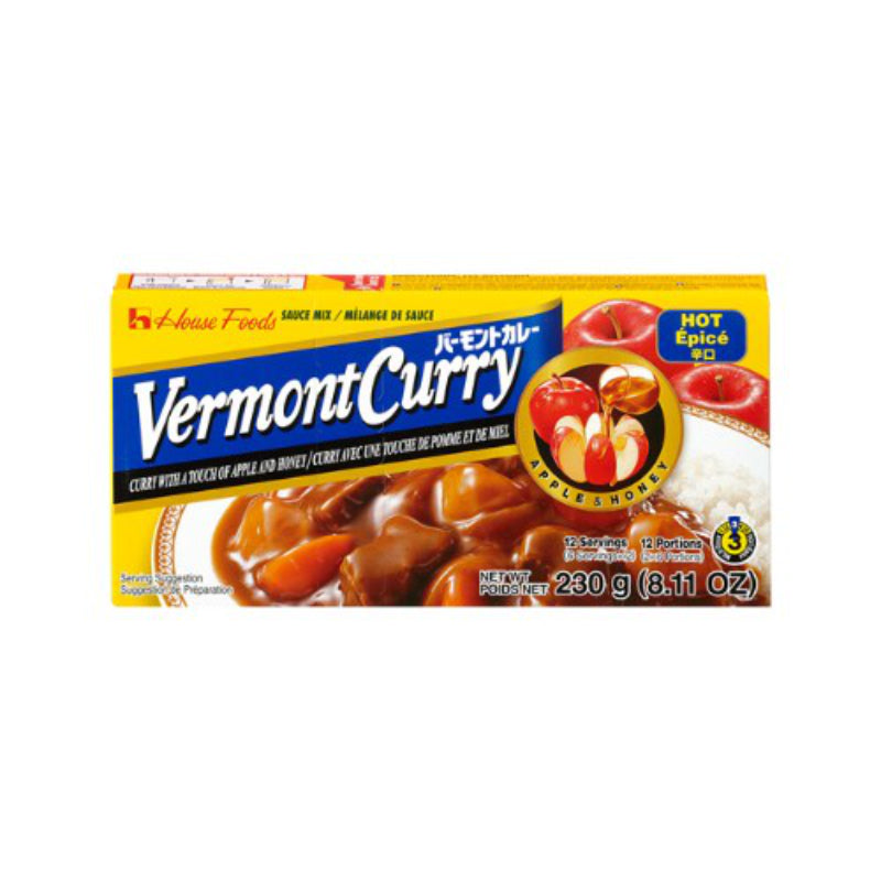 House Foods Vermont Japanese Curry Sauce Mix - Hot - 230g