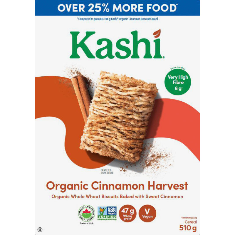 Kashi Whole Grain Breakfast Cereal - Organic Cinnamon Harvest - 510g