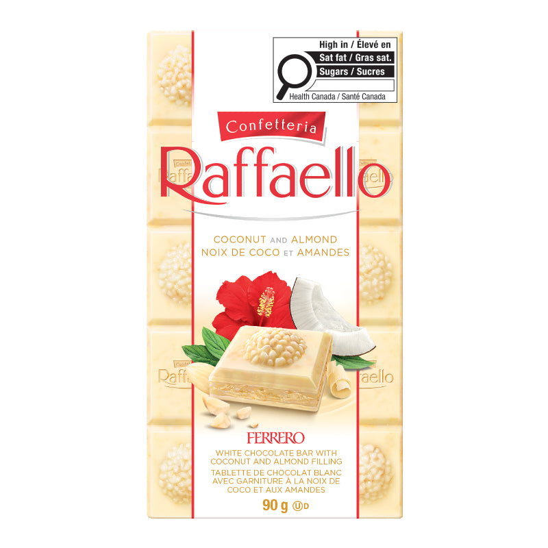 Ferrero Rocher Raffaello White Chocolate Bar - Coconut & Almond Cream - 90g