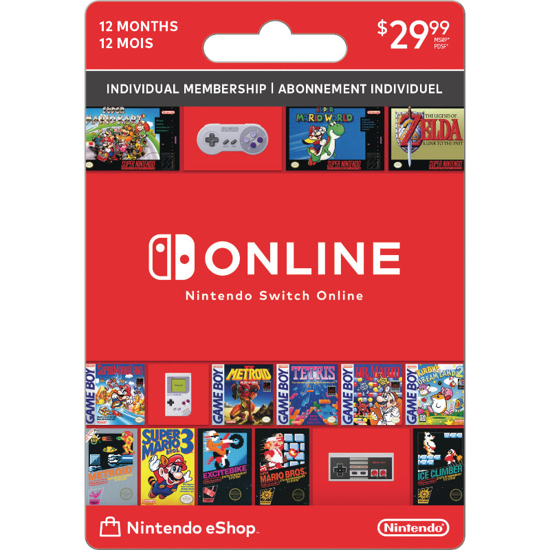 Nintendo Switch Online eShop 12-Month Individual Membership