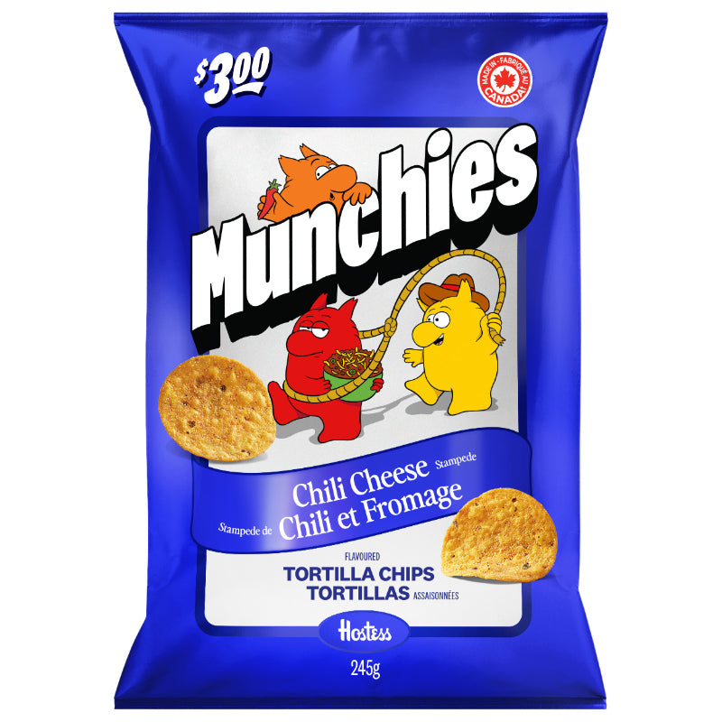 Munchies Flavoured Tortilla Chips - Chili Cheese Stampede - 245g
