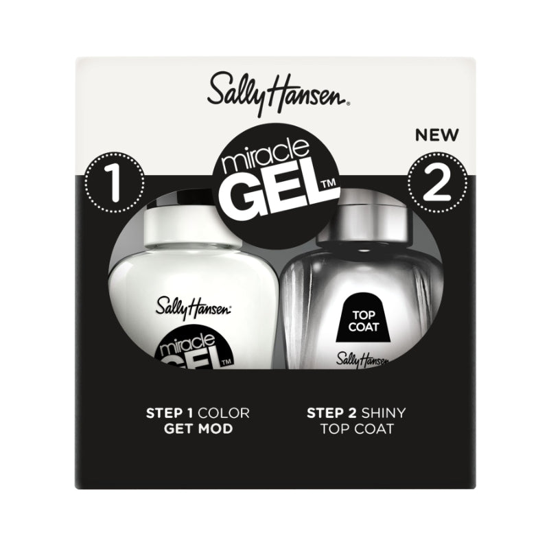 Sally Hansen Miracle Gel Duo Pack Nail Polish and Top Coat Set - Get Mod - 2 piece