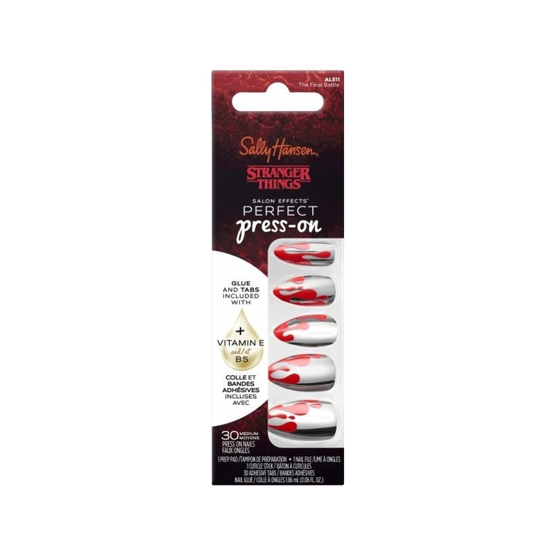 Sally Hansen Salon Effects Perfect Press-On Stranger Things False Nails Kit - Medium - The Final Battle - 30's