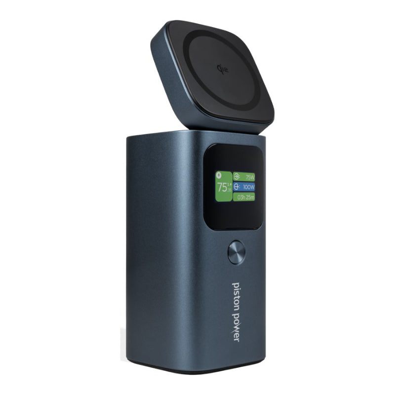 LOGiiX Piston Power Pro Wireless, USB-A and USB-C Power Bank - Midnight Blue - LGX-13957
