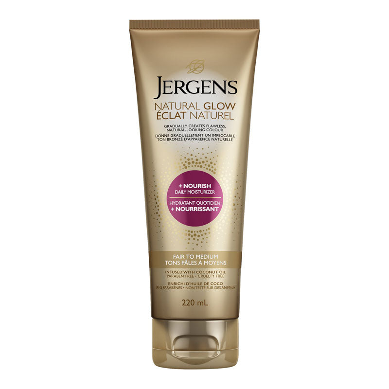 Jergens Natural Glow + Nourish Daily Moisturizer - Fair to Medium - 220ml