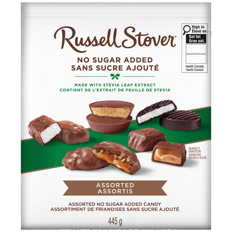 Russell Stover No Sugar Added Assorted Chocolate Candy - 445g
