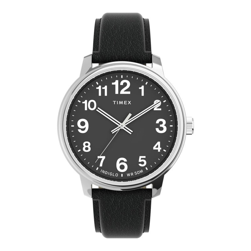 Timex Easy Reader Bold Wristwatch - Slver-Tone/Black - TW2V21400GP
