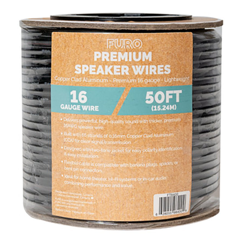 FURO Bulk Speaker Cable - Black - 15.24m
