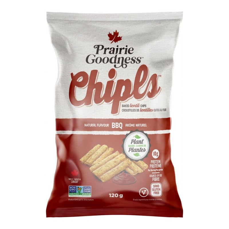 Prairie Goodness Chipls Baked Lentil Chips - BBQ - 120g