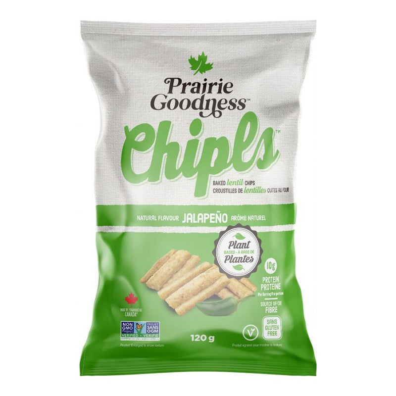 Prairie Goodness Chipls Lentil Chips - Jalapeno - 120g