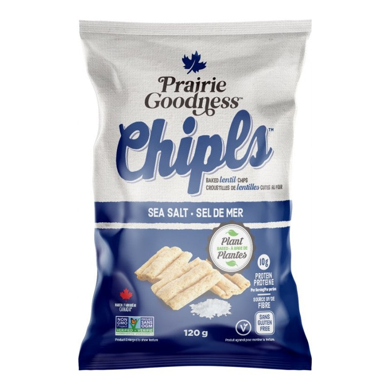 Prairie Goodness Chipls Lentil Chips - Sea Salt - 120g