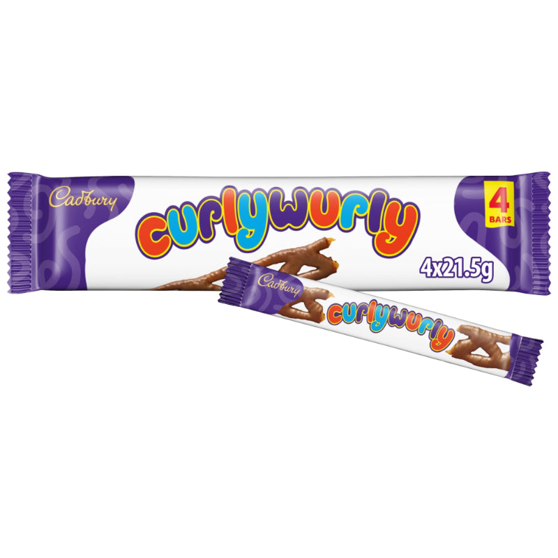 Cadbury Curly Wurly Chocolate Bar - 4 pack