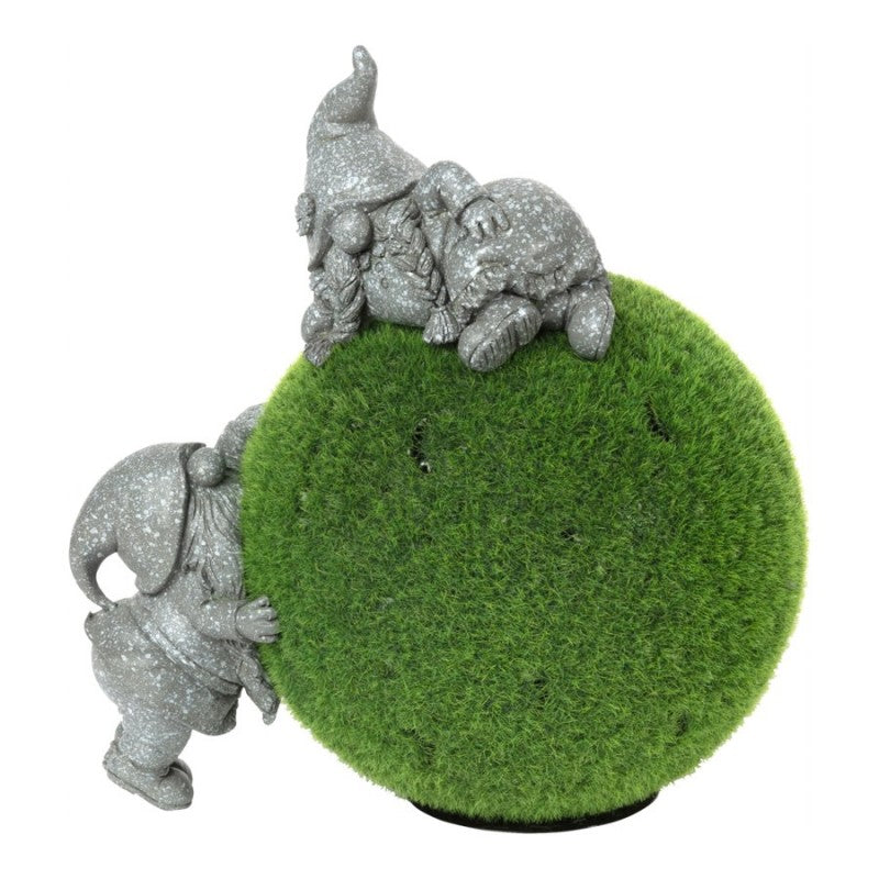 Moonrays Solar LED Decoration Garden Light - Gnomes on Flocked Ball - 22x18x23cm