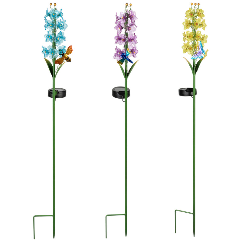 Moonrays Solar LED Decoration Stick Light - Delphinium - Assorted