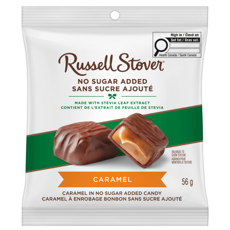 Russell Stover No Sugar Added Candy Bag - Caramel - 56g