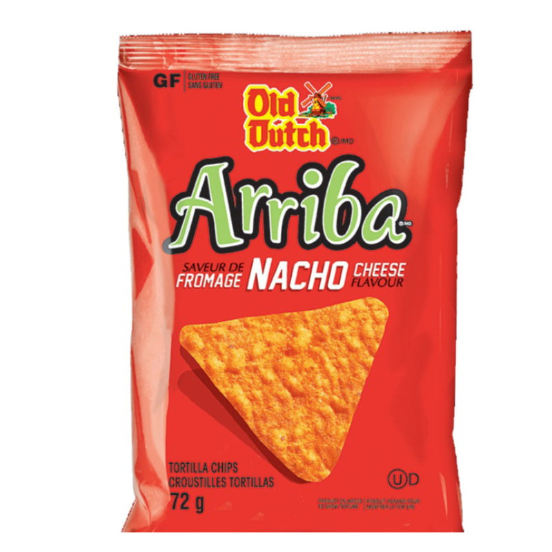Old Dutch Arriba Tortilla Chips - Nacho Cheese Flavour - 72g