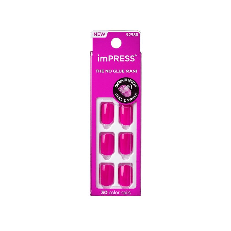 ImPRESS The No Glue Mani False Nails Kit - Short - Squoval - Smile - 30's