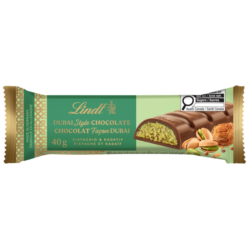Lindt Dubai Style Milk Chocolate Stick - Pistachio & Kadayif - 40g