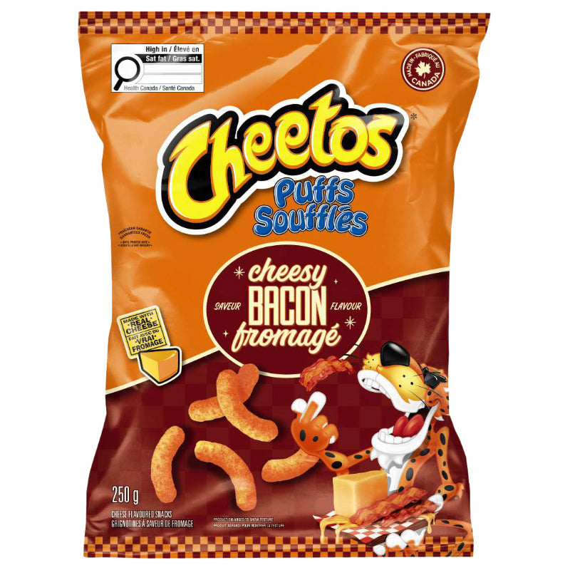 Cheetos Puffs Cheesy Bacon Cheese Flavoured Snacks - 250g