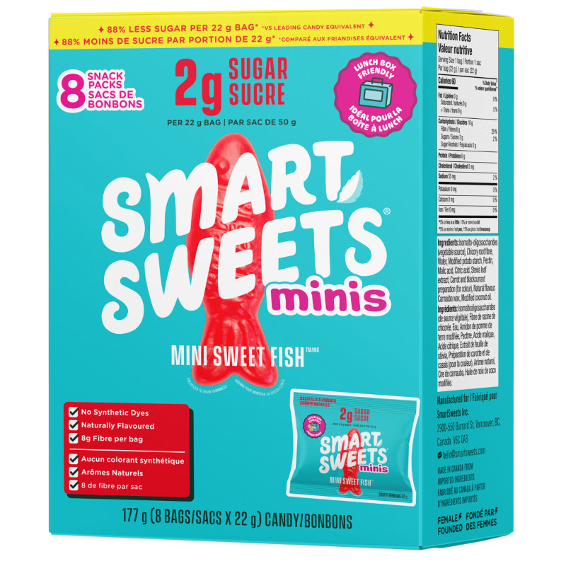 Smart Sweets Mini Sweet Fish Candy - 8x22g