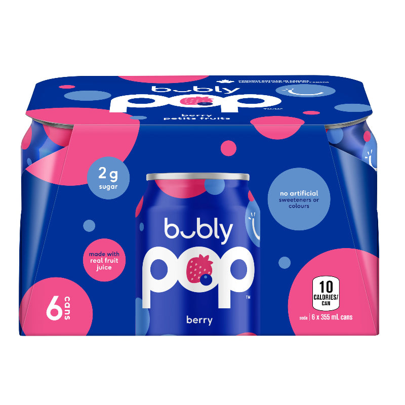 Bubly Pop Sparkling Drink - Made with Real Fruit Juice