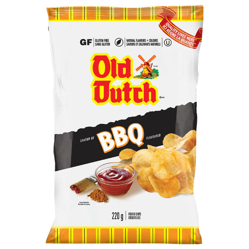 Old Dutch Potato Chips - BBQ Flavoured - 220g