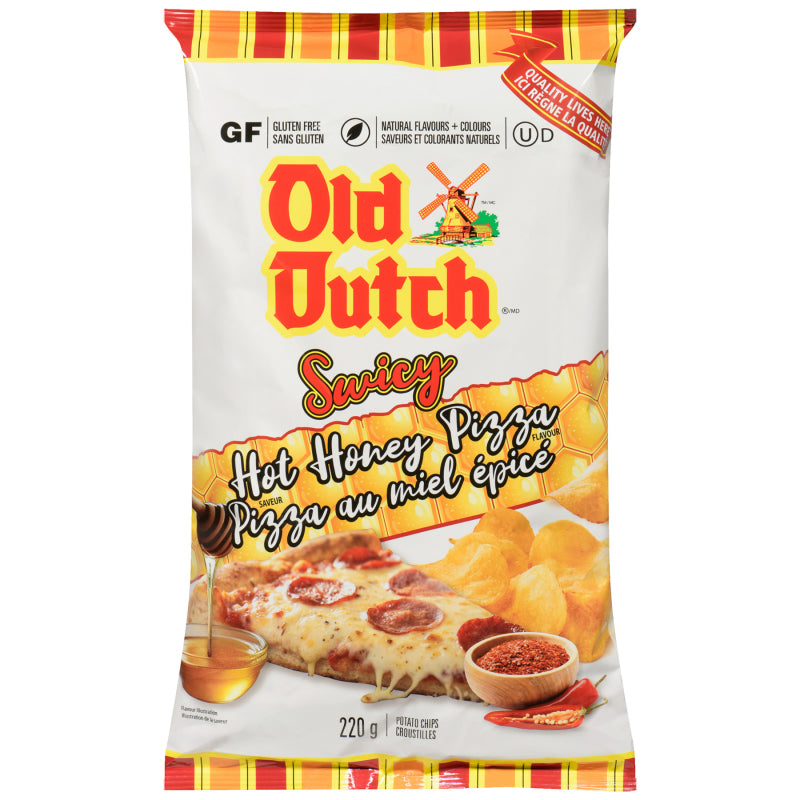 Old Dutch Potato Chips - Swicy Hot Honey Pizza Flavoured - 220g