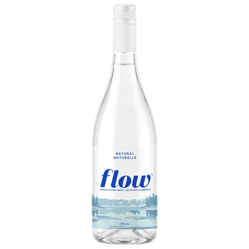 Flow Glass Bottle Natural Mineral Spring Water - 750ml