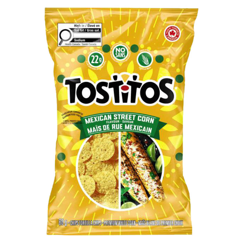 Tostitos Rounds Tortilla Chips - Mexican Street Corn Flavour - 80g