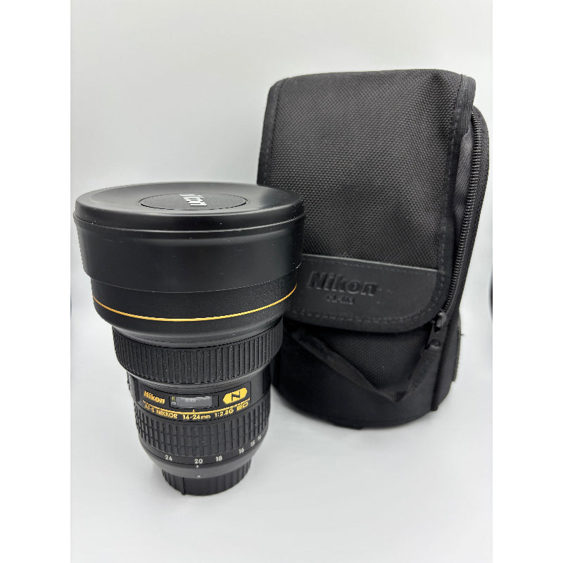 USED: Nikon AF-S ED NIKKOR 14-24mm F/2.8 G Zoom Lens - Black - 6/10 - #530381