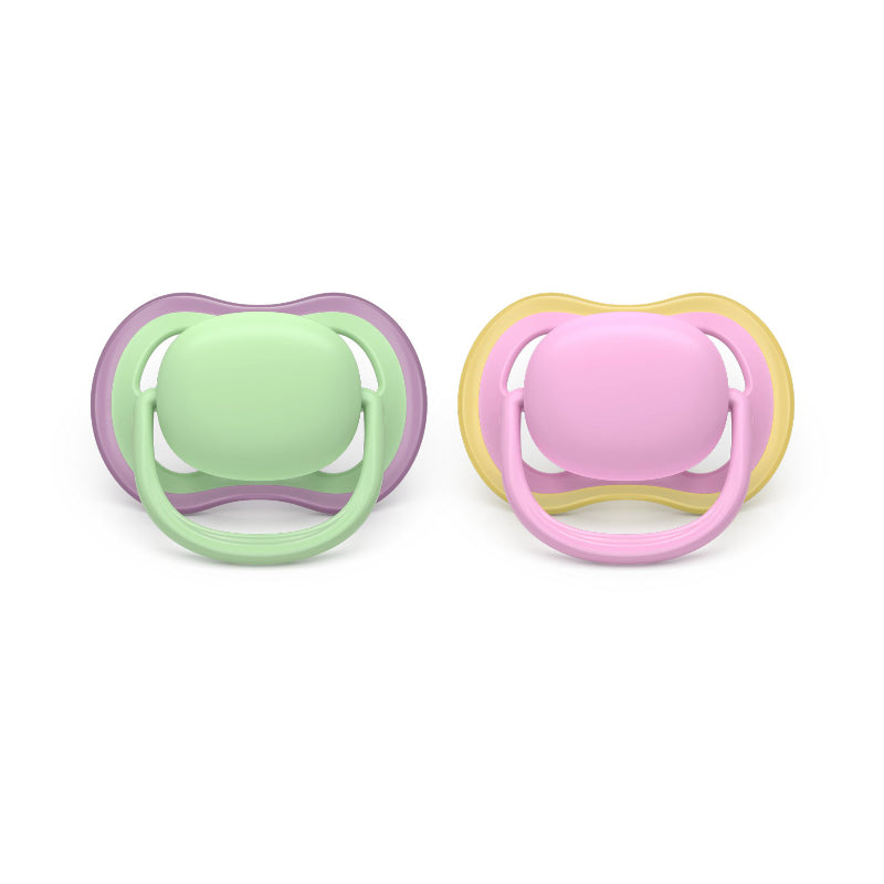 Philips Avent Ultra Air Pacifier Set - Green/Pink - 6-18M - 2 Pieces