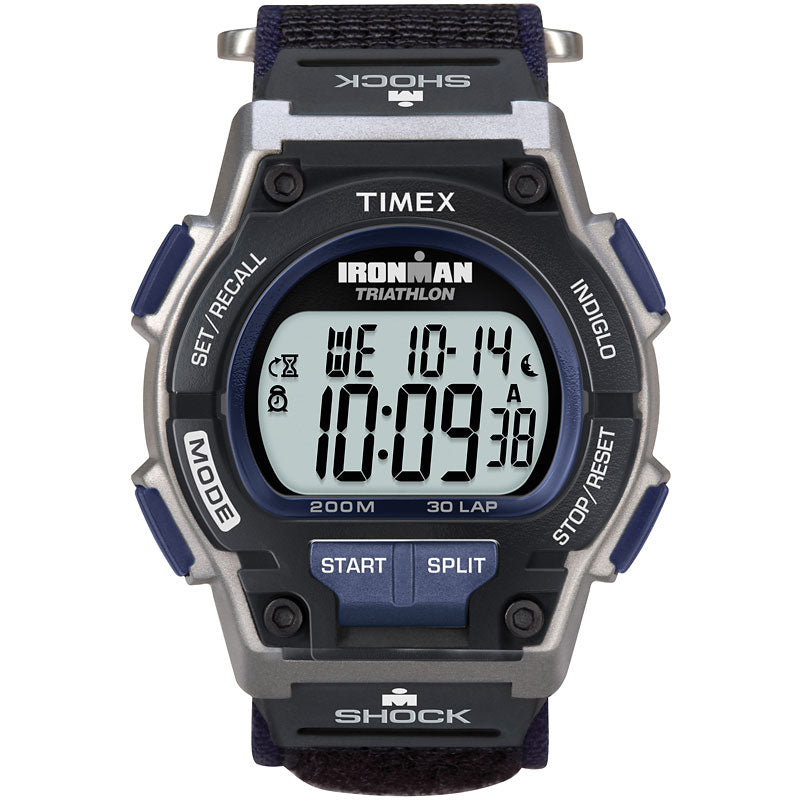 Timex Ironman Original 30 Shock Full-Size Wristwatch - Silver-Tone/Black - 5K198
