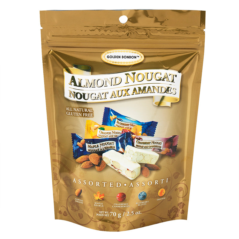 Golden Bonbon Almond Nougat - Assorted - 70g