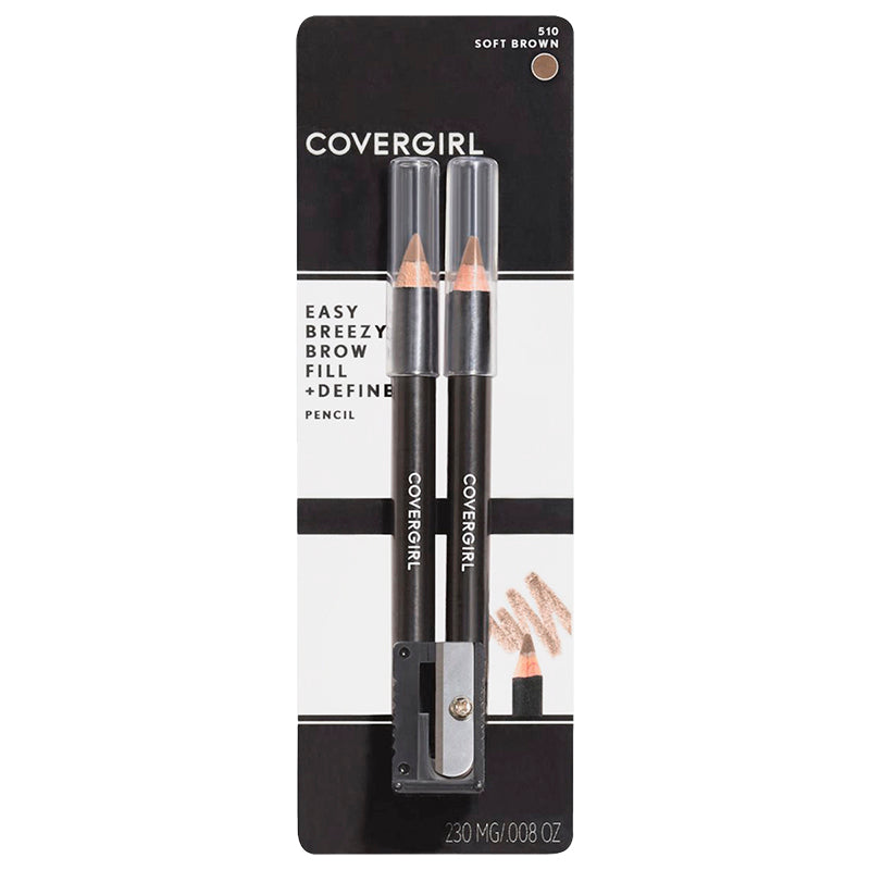 COVERGIRL Easy Breezy Fill+Define Eyebrow Pencil and Sharpener Set