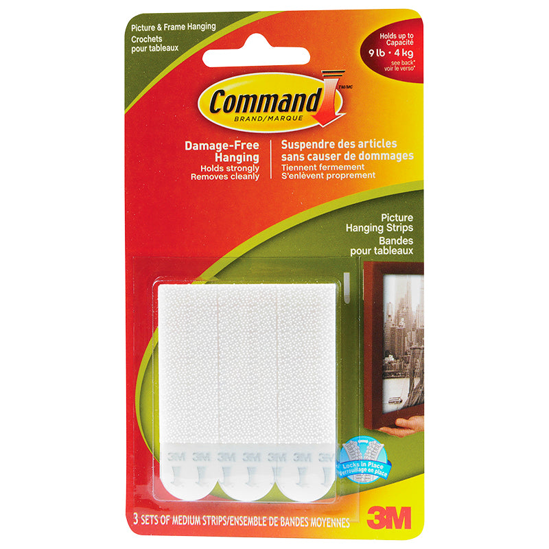 Command Medium Picture Hanging Strips - White - 3 sets