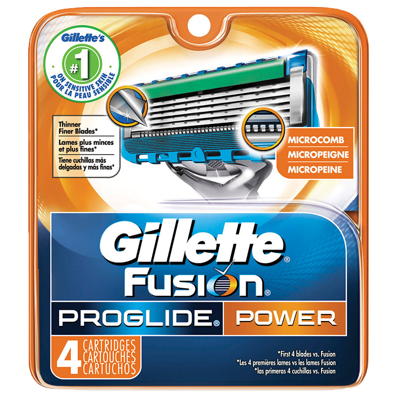 Gillette Fusion ProGlide Power Blades - 4 cartridges