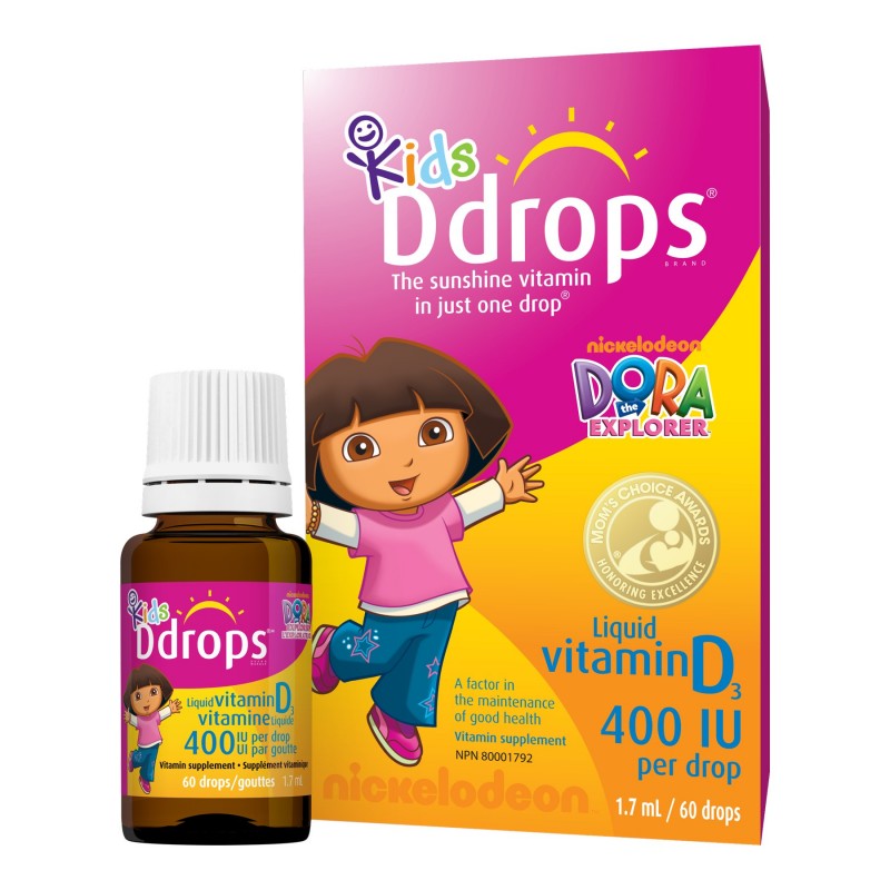 Ddrops Kids Liquid Vitamin D Drops 400IU - 60 Drops