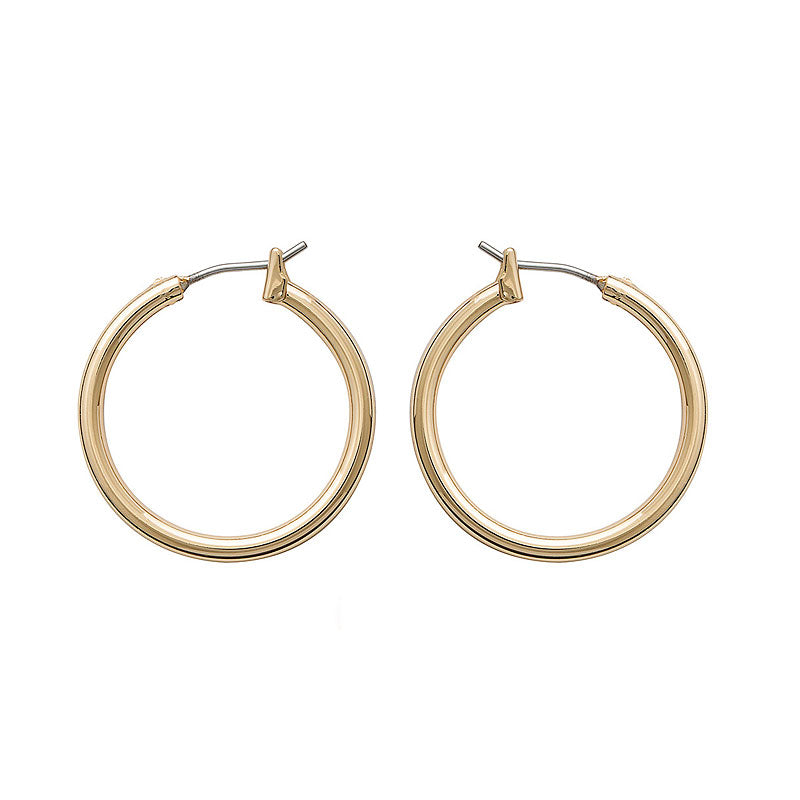 Anne Klein Pendant Hoop Earrings - Gold