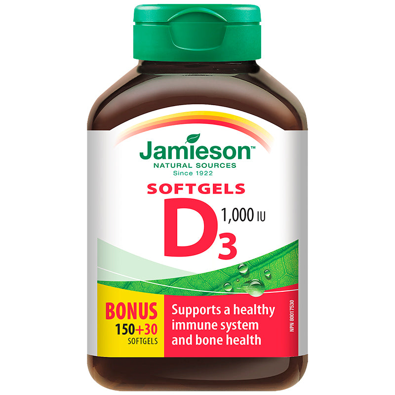 Jamieson Vitamin D 1,000 IU Softgels - Premium - 150's