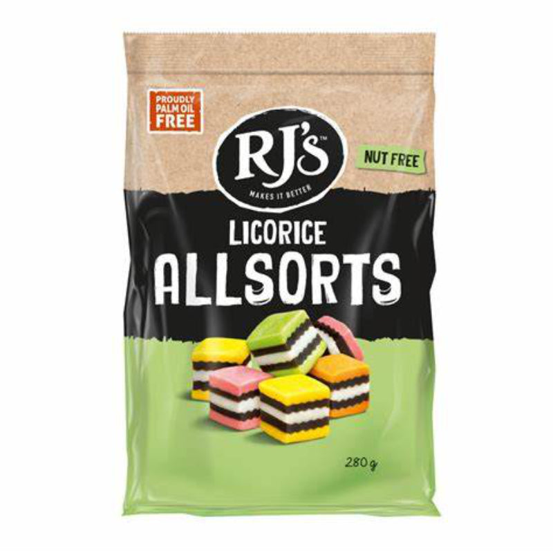 RJ's Licorice Allsorts Twists - 280g