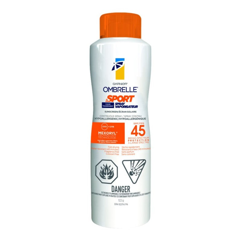 Garnier Ombrelle Sport Sunscreen Spray - SPF 45 - 122g
