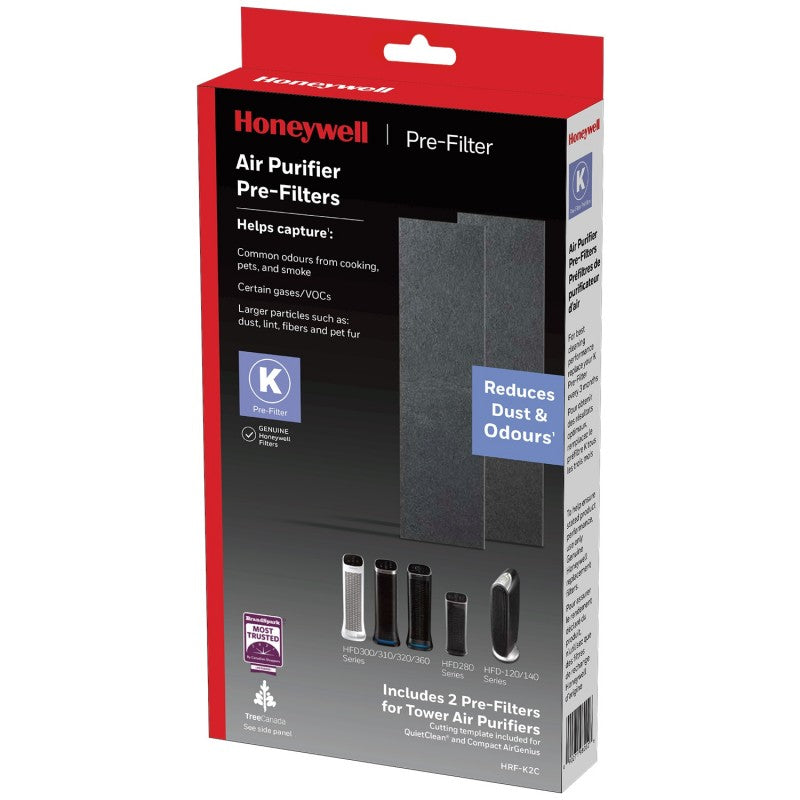 Honeywell HRF-K2C Pre-Filter K for Air Purifier - 2 pack