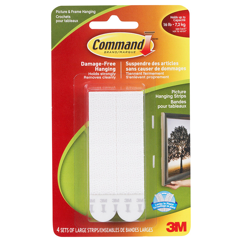 Command Large Picture Hanging Strips - White - 4 sets