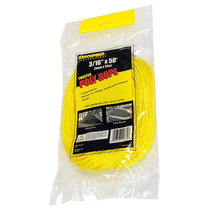 Shopro Twisted Poly Rope - 5mm x 15m