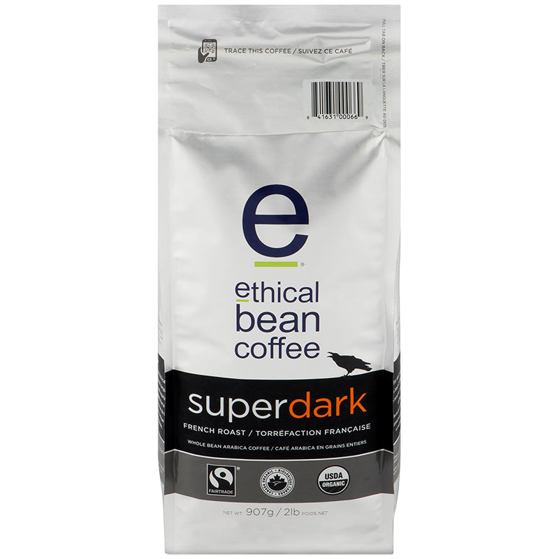 Ethical Bean Coffee - Super Dark French Roast - Whole Bean - 907g