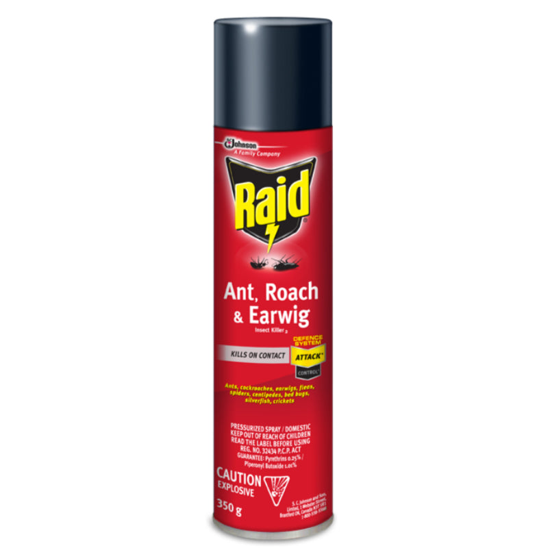 Raid Ant, Roach and Earwig Insect Killer 2 Insecticide - 350g